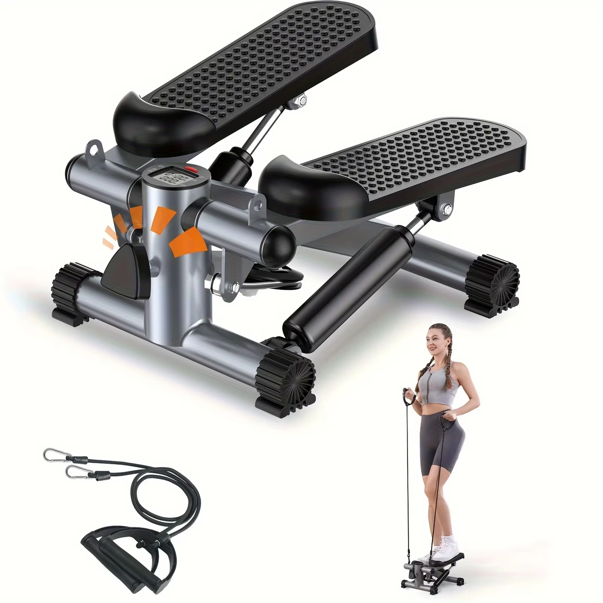 Indoor Fitness Equipment Exercise Steppers 350Lbs Hydraulic Fitness Stair Multifunctional Climbing Pedal Machine Mini Stepper