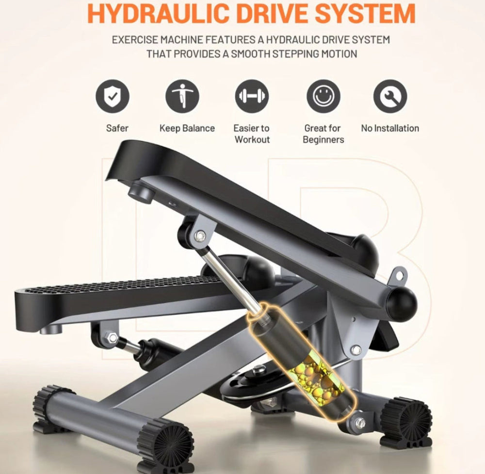 Indoor Fitness Equipment Exercise Steppers 350Lbs Hydraulic Fitness Stair Multifunctional Climbing Pedal Machine Mini Stepper